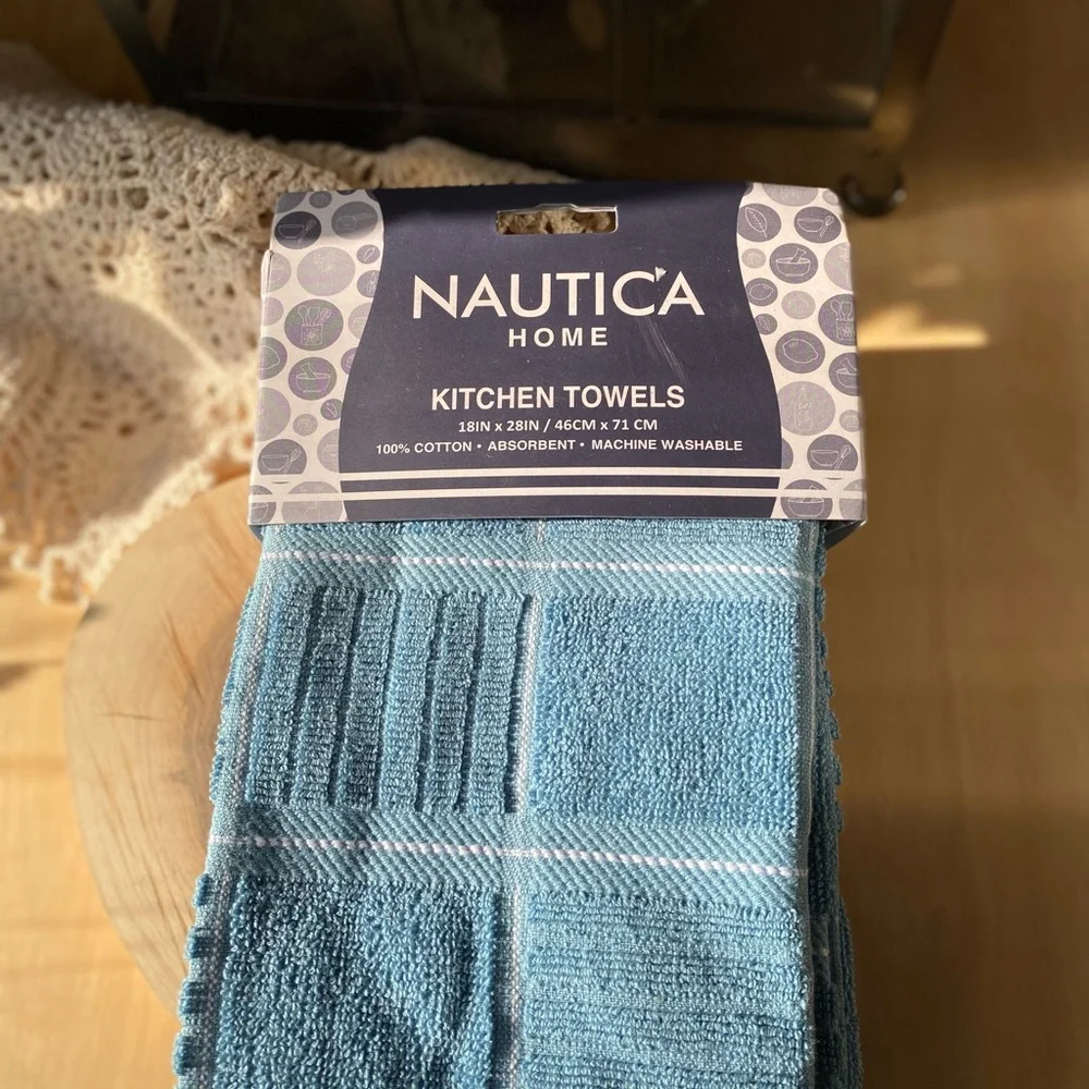 Nautica Home Blue Kitchen Towels
